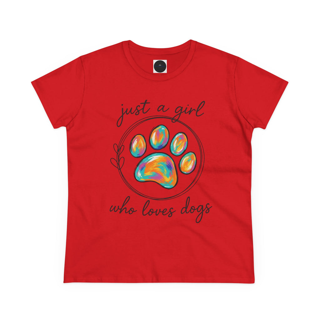 Just a Girl Who Loves Dogs Cotton Tee