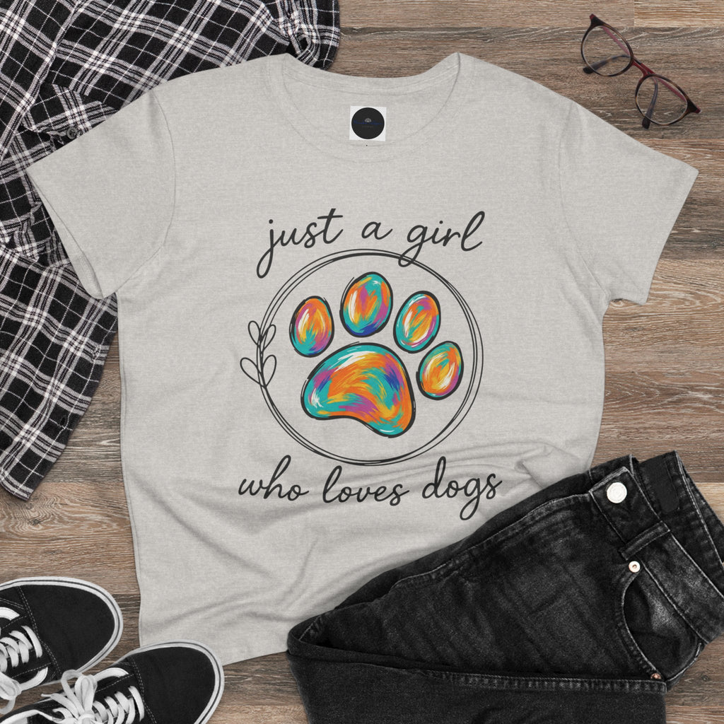 Just a Girl Who Loves Dogs Cotton Tee