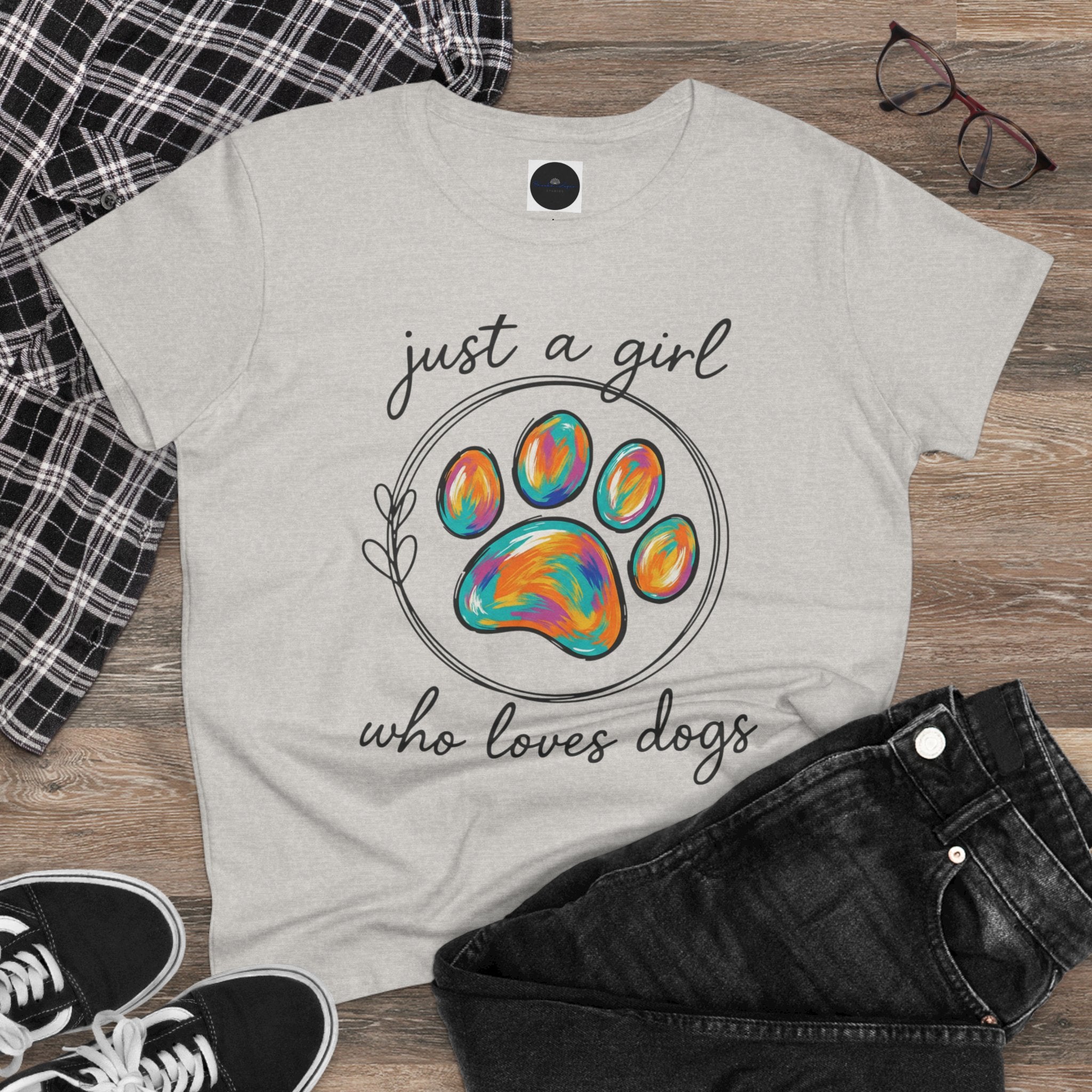 Just a Girl Who Loves Dogs Cotton Tee