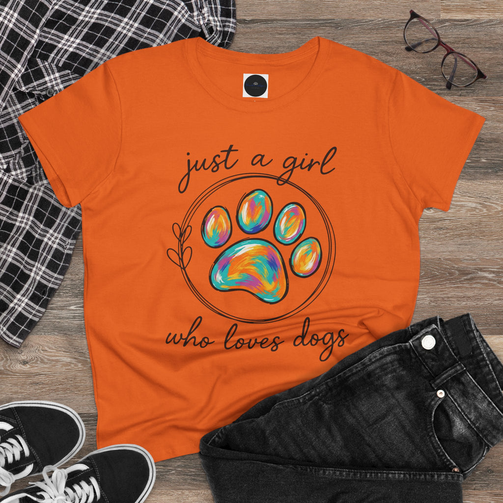 Just a Girl Who Loves Dogs Cotton Tee
