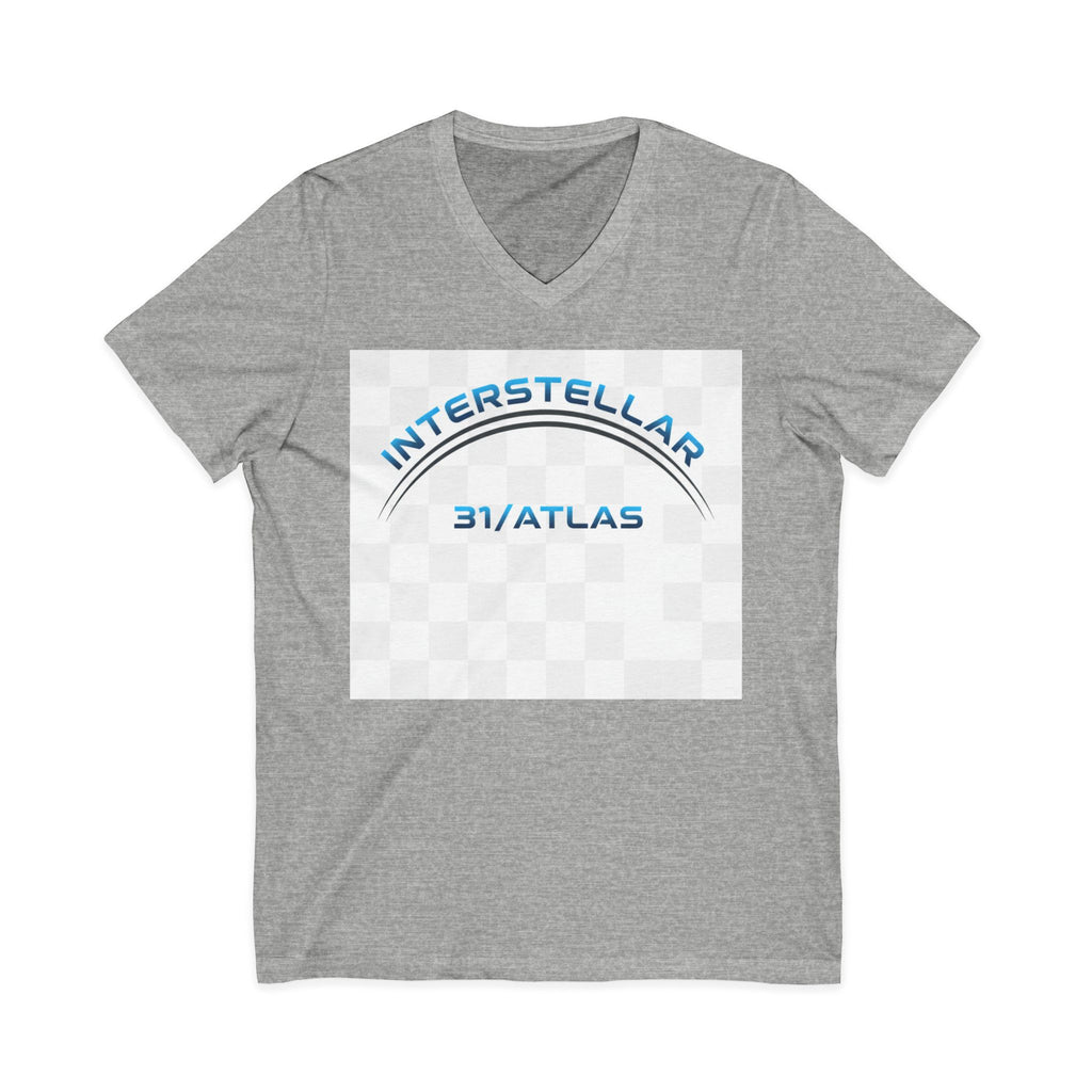 Interstellar V-Neck Tee, Unisex Graphic Tee, Spooky UFO Shirt, Space Lover Gift, Halloween T-Shirt