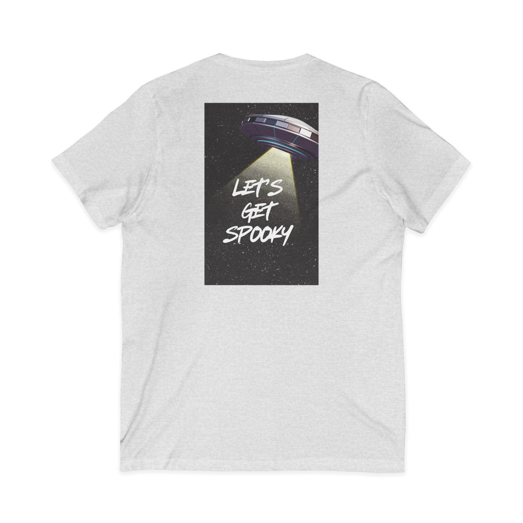 Interstellar V-Neck Tee, Unisex Graphic Tee, Spooky UFO Shirt, Space Lover Gift, Halloween T-Shirt