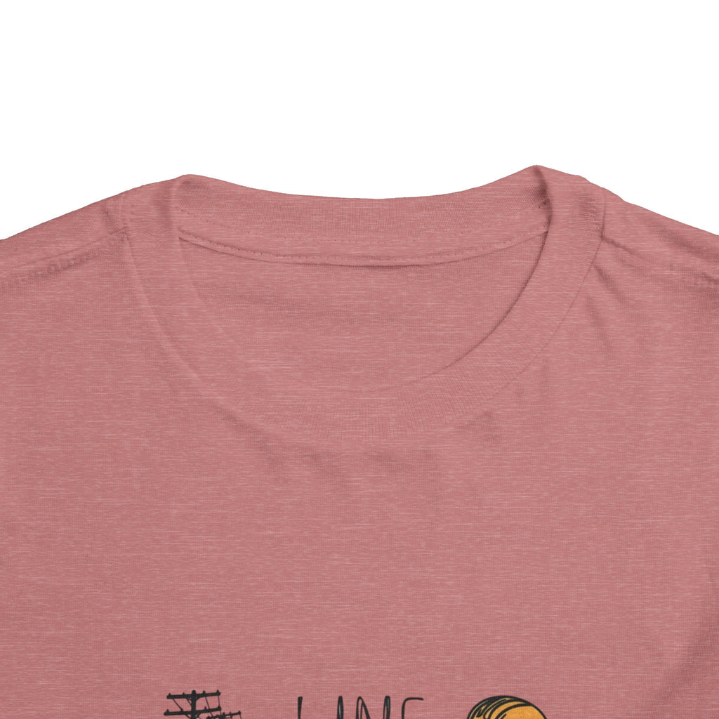 Toddler Line Life Tee, Kids Safety Shirt, Construction Theme, Funny Work Tee, Unique Gift for Boys, Personalized Toddler Apparel