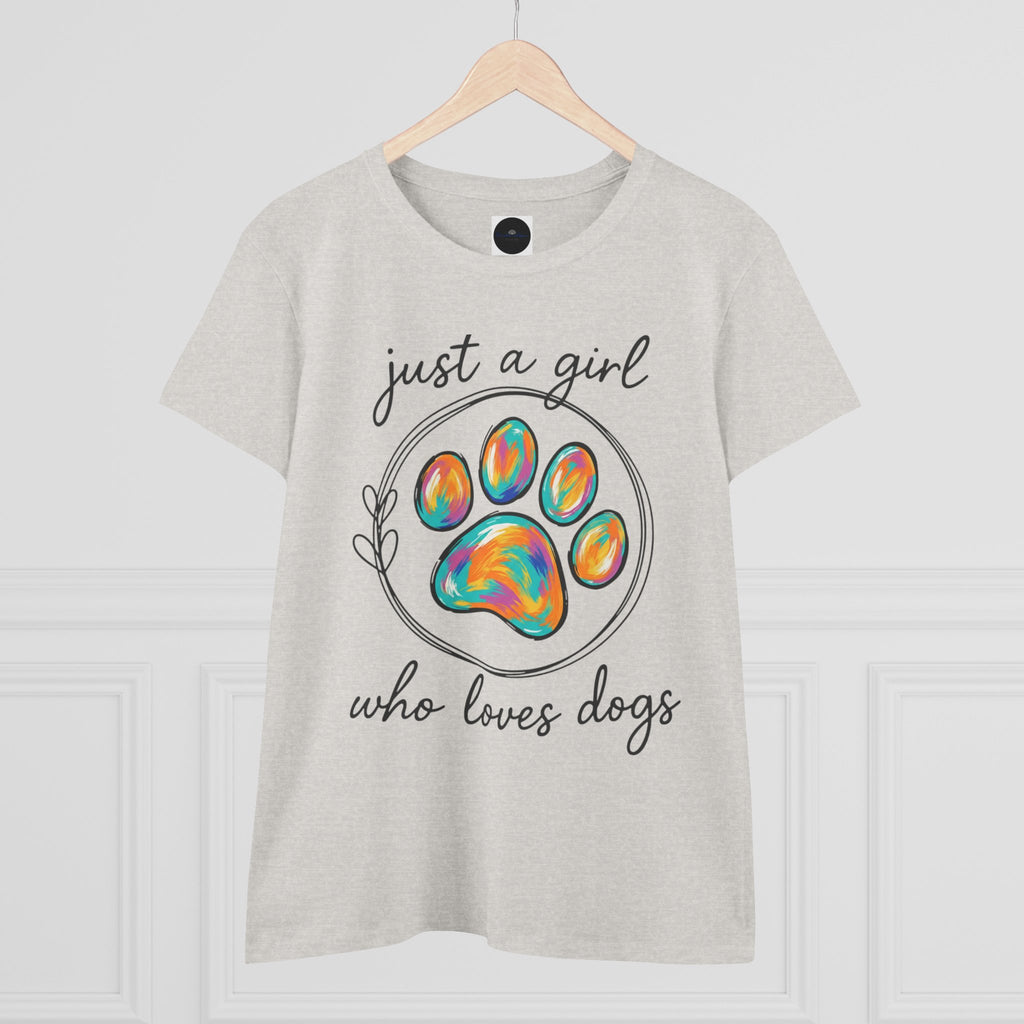 Just a Girl Who Loves Dogs Cotton Tee