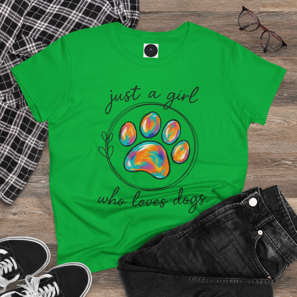 Just a Girl Who Loves Dogs Cotton Tee