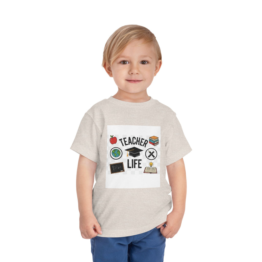 Teacher Life Toddler Tee, Cute Kids T-Shirt, Back to School Gift, Toddler Apparel, Educational Tee, Teacher Gift