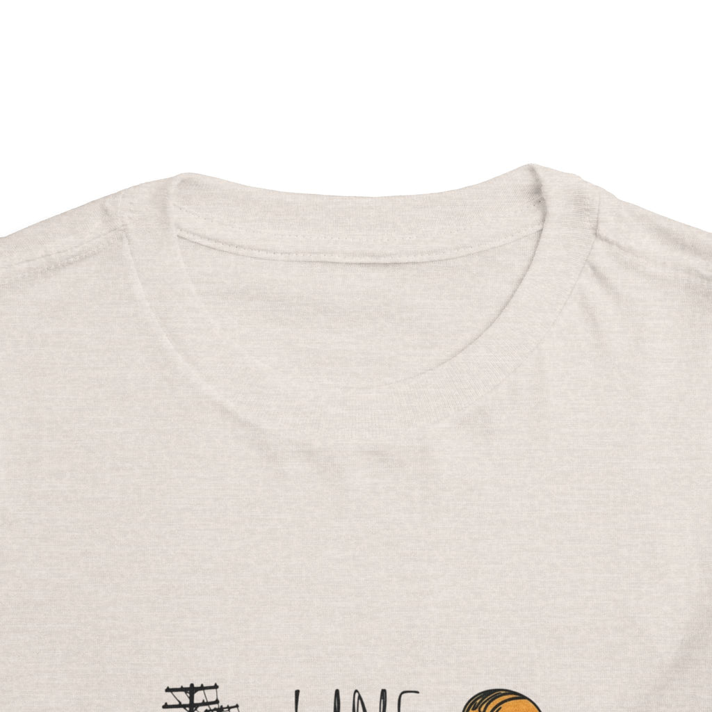 Toddler Line Life Tee, Kids Safety Shirt, Construction Theme, Funny Work Tee, Unique Gift for Boys, Personalized Toddler Apparel