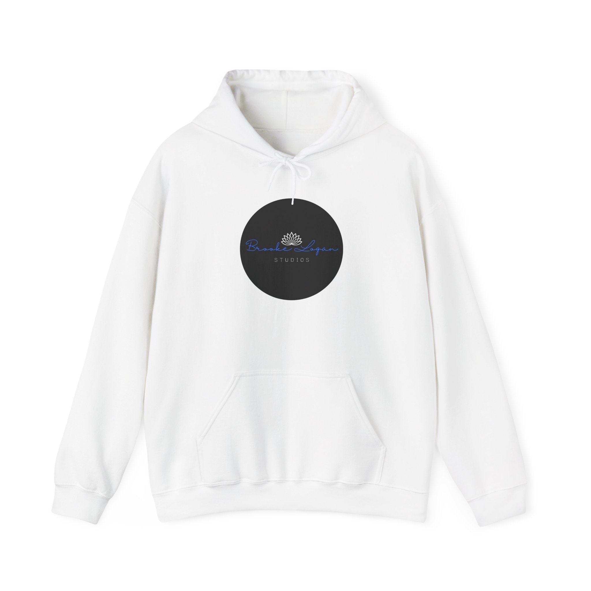 Crowned Journey Hoodie — Minimal Logo White Pullover