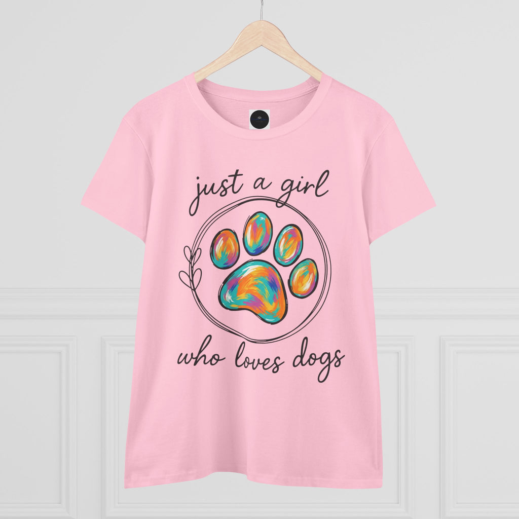 Just a Girl Who Loves Dogs Cotton Tee
