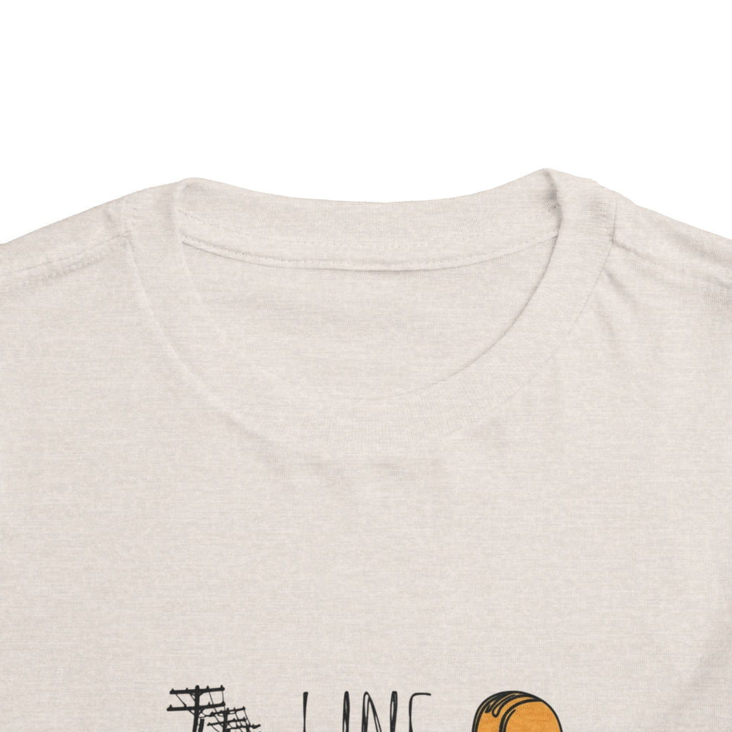 Toddler Line Life Tee, Kids Safety Shirt, Construction Theme, Funny Work Tee, Unique Gift for Boys, Personalized Toddler Apparel