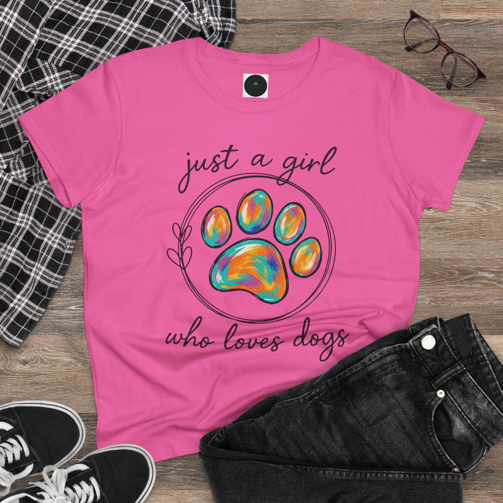 Just a Girl Who Loves Dogs Cotton Tee
