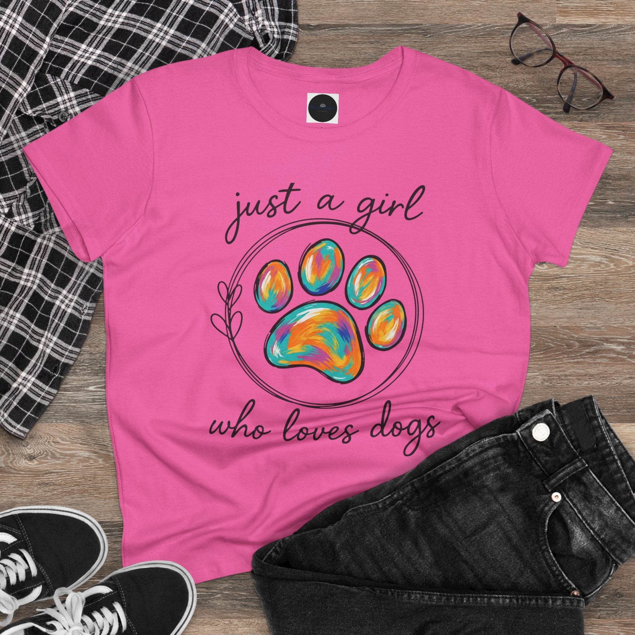 Just a Girl Who Loves Dogs Cotton Tee