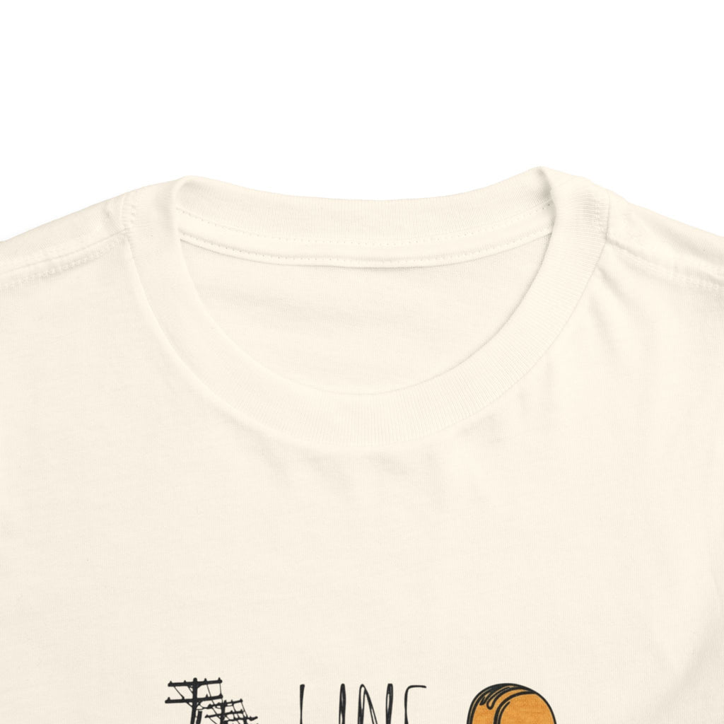 Toddler Line Life Tee, Kids Safety Shirt, Construction Theme, Funny Work Tee, Unique Gift for Boys, Personalized Toddler Apparel