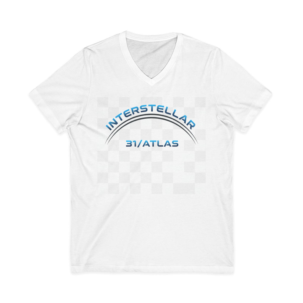 Interstellar V-Neck Tee, Unisex Graphic Tee, Spooky UFO Shirt, Space Lover Gift, Halloween T-Shirt