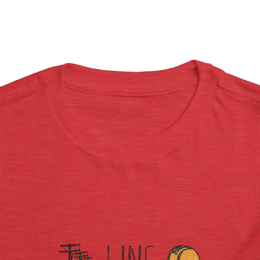 Toddler Line Life Tee, Kids Safety Shirt, Construction Theme, Funny Work Tee, Unique Gift for Boys, Personalized Toddler Apparel