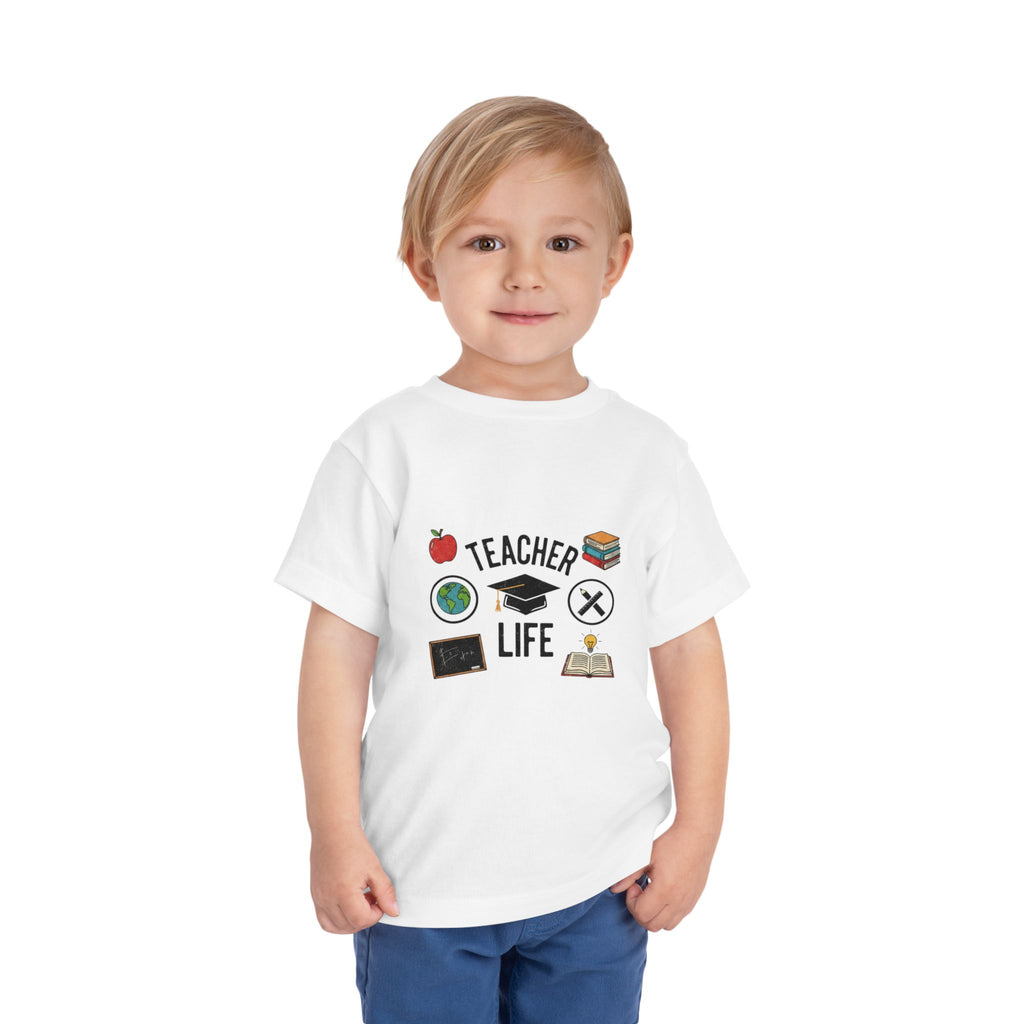Teacher Life Toddler Tee, Cute Kids T-Shirt, Back to School Gift, Toddler Apparel, Educational Tee, Teacher Gift
