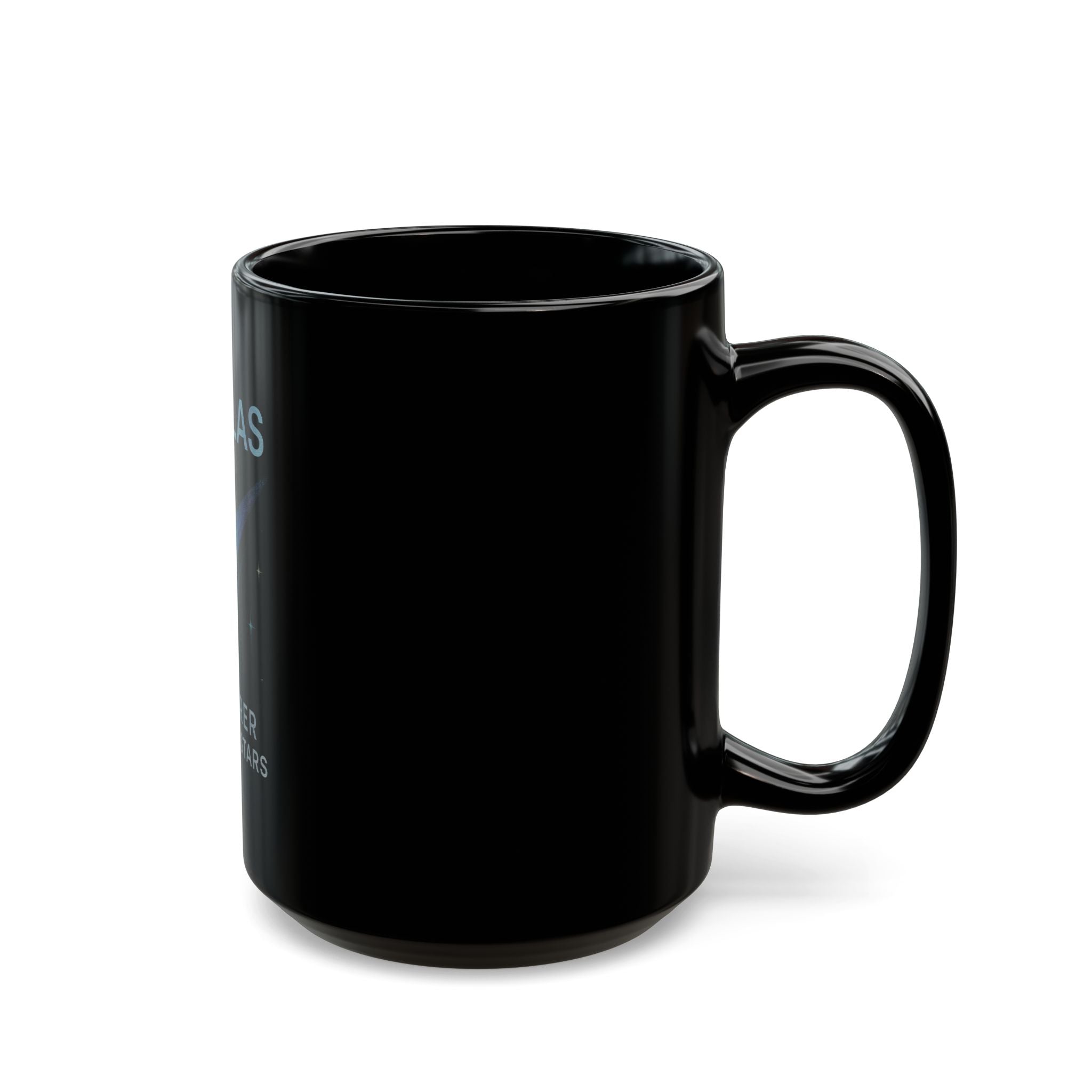 Wanderer From The Stars Black Mug — 11oz/15oz Space Comet Coffee Cup