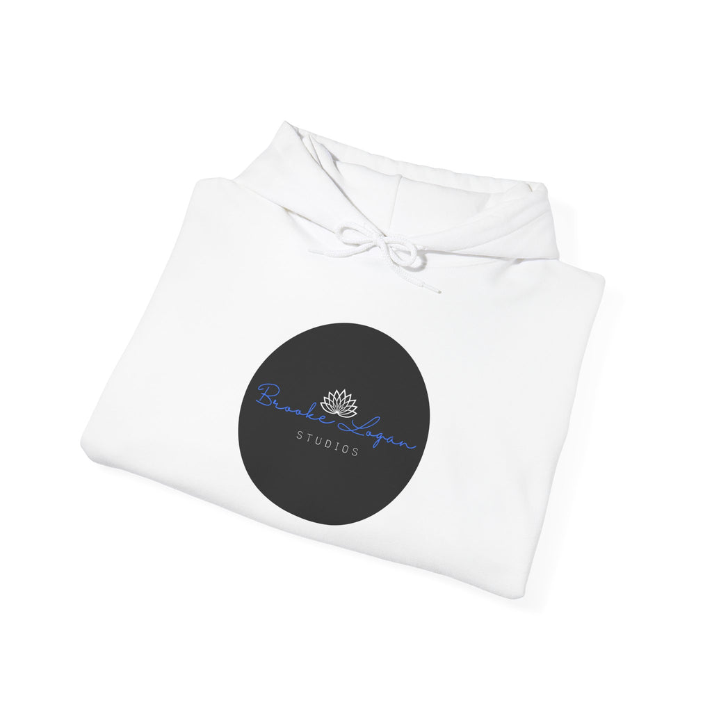 Crowned Journey Hoodie — Minimal Logo White Pullover