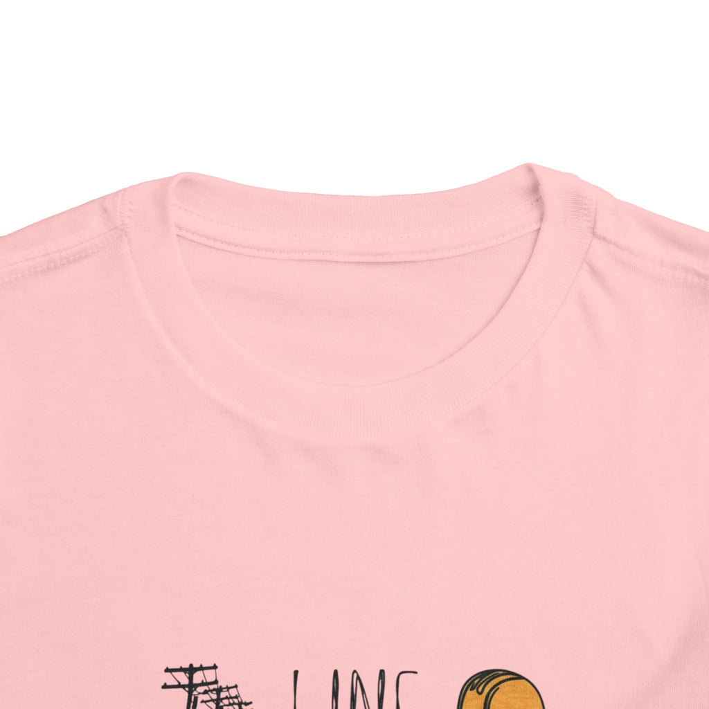 Toddler Line Life Tee, Kids Safety Shirt, Construction Theme, Funny Work Tee, Unique Gift for Boys, Personalized Toddler Apparel