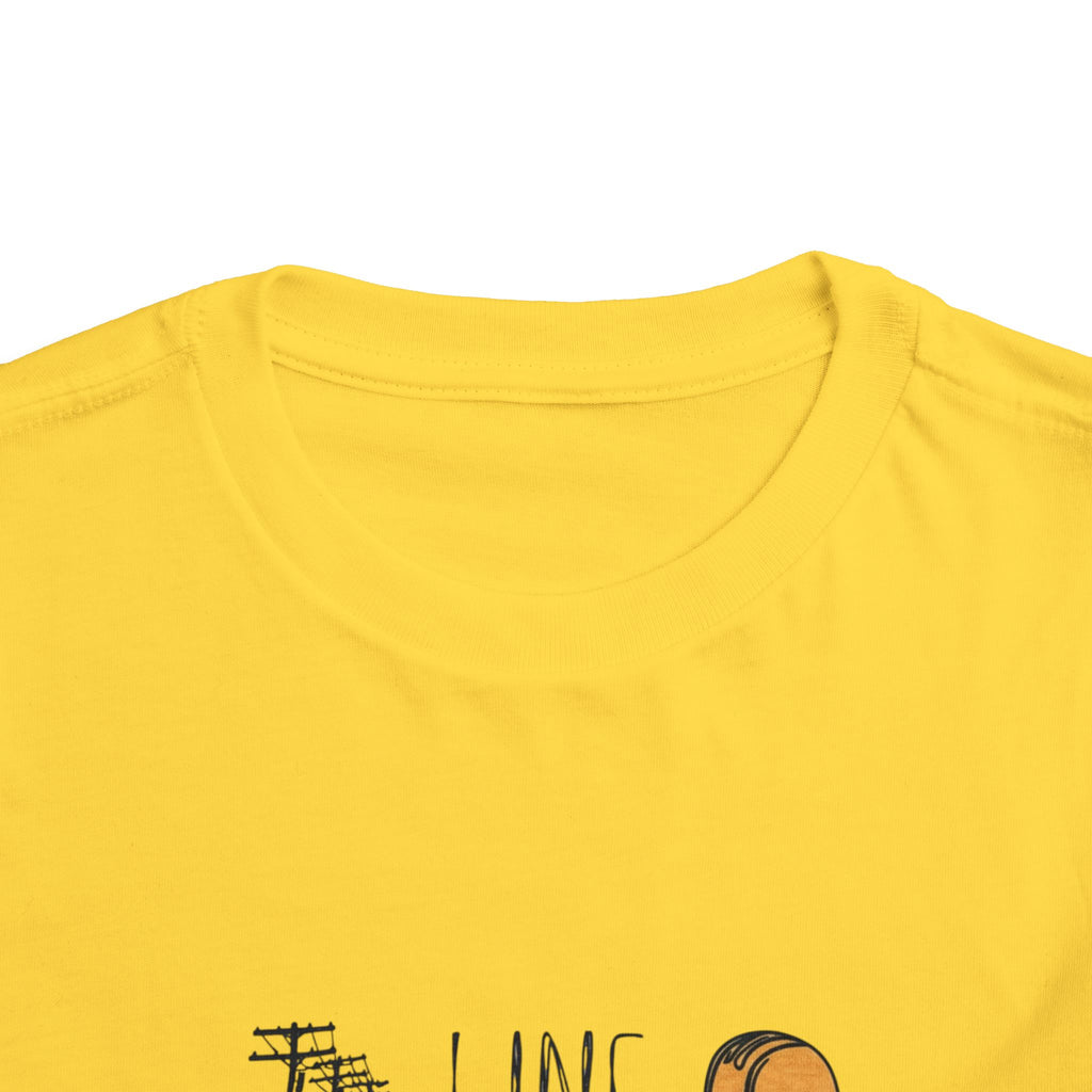Toddler Line Life Tee, Kids Safety Shirt, Construction Theme, Funny Work Tee, Unique Gift for Boys, Personalized Toddler Apparel