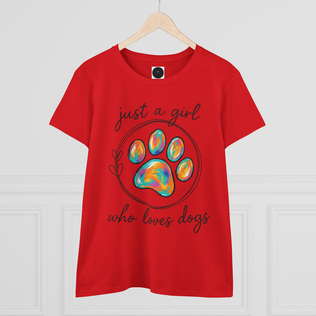 Just a Girl Who Loves Dogs Cotton Tee