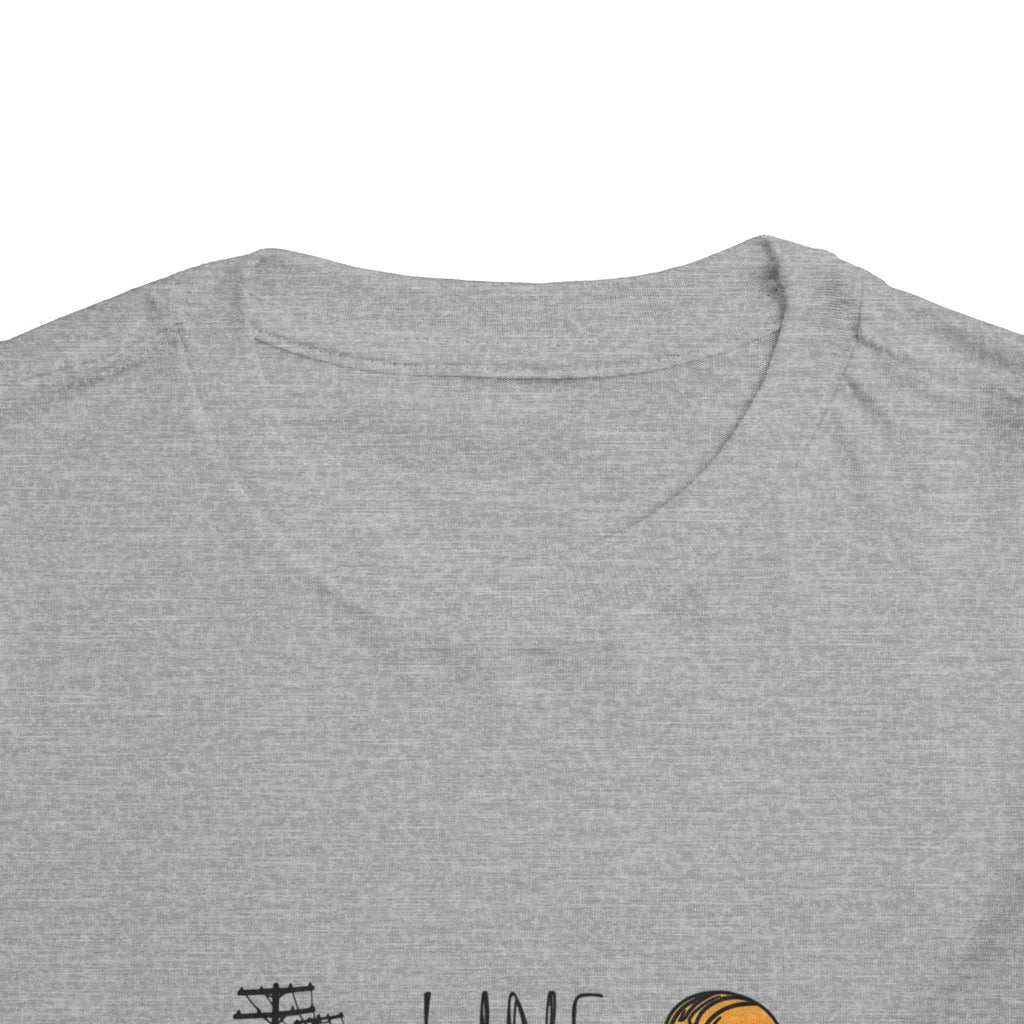 Toddler Line Life Tee, Kids Safety Shirt, Construction Theme, Funny Work Tee, Unique Gift for Boys, Personalized Toddler Apparel
