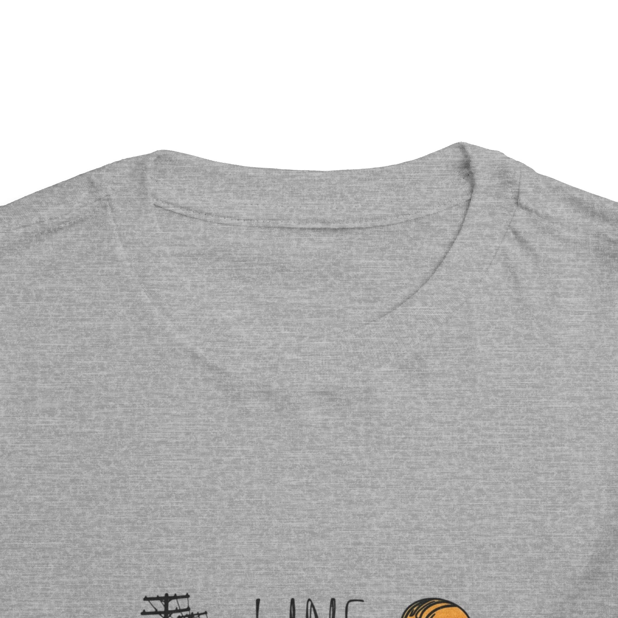 Toddler Line Life Tee, Kids Safety Shirt, Construction Theme, Funny Work Tee, Unique Gift for Boys, Personalized Toddler Apparel
