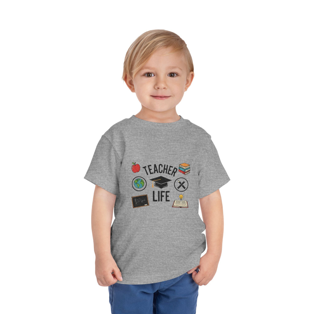Teacher Life Toddler Tee, Cute Kids T-Shirt, Back to School Gift, Toddler Apparel, Educational Tee, Teacher Gift