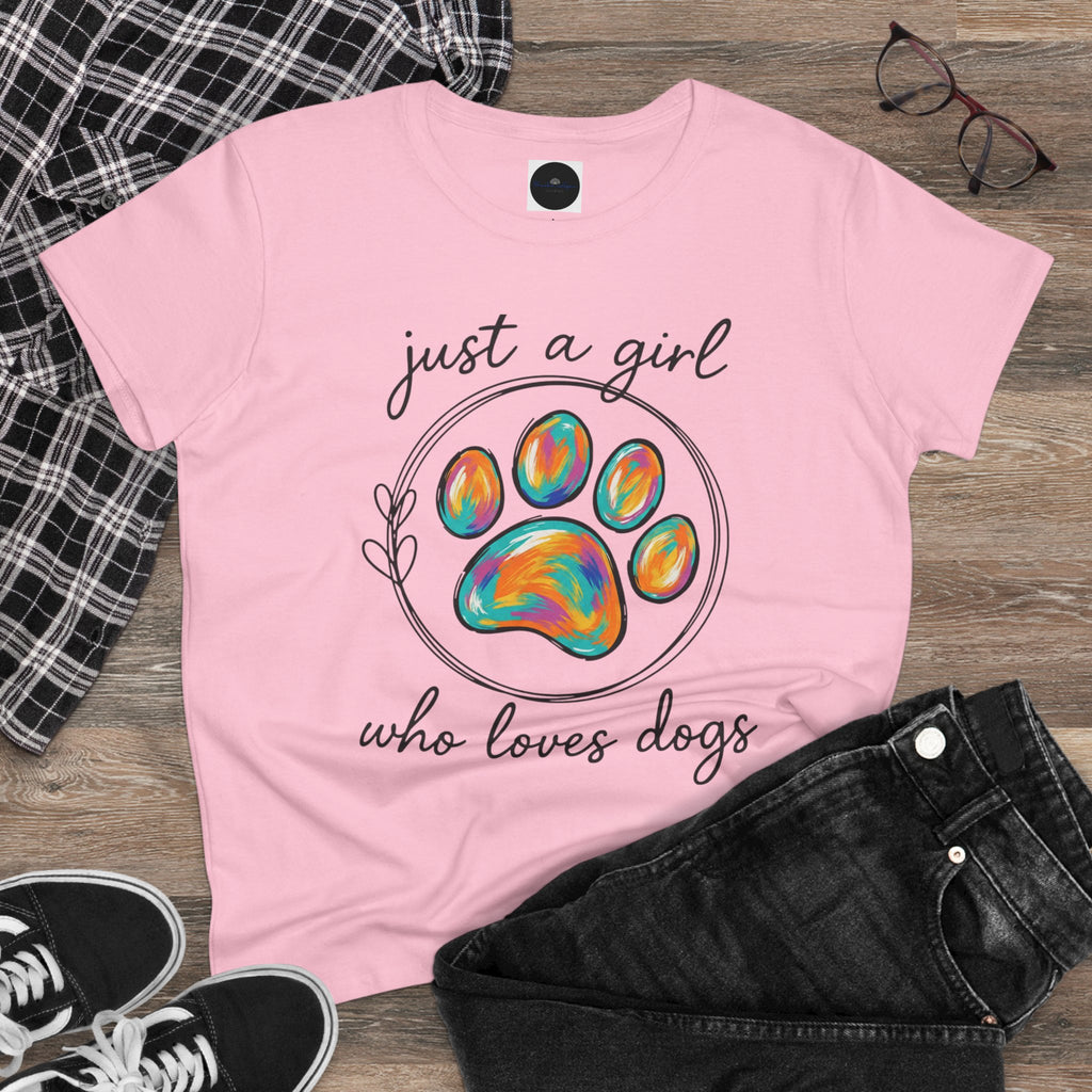 Just a Girl Who Loves Dogs Cotton Tee