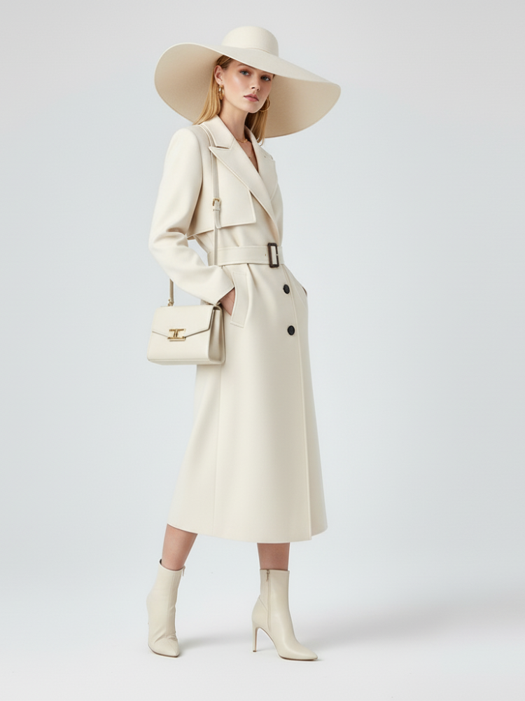 Women's Long Trench Coat FINANCIAL DISTRICT ECO COUTURE BYMANYC ® New York